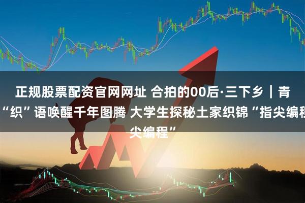 正规股票配资官网网址 合拍的00后·三下乡|青春“织”语唤醒千年图腾 大学生探秘土家织锦“指尖编程”